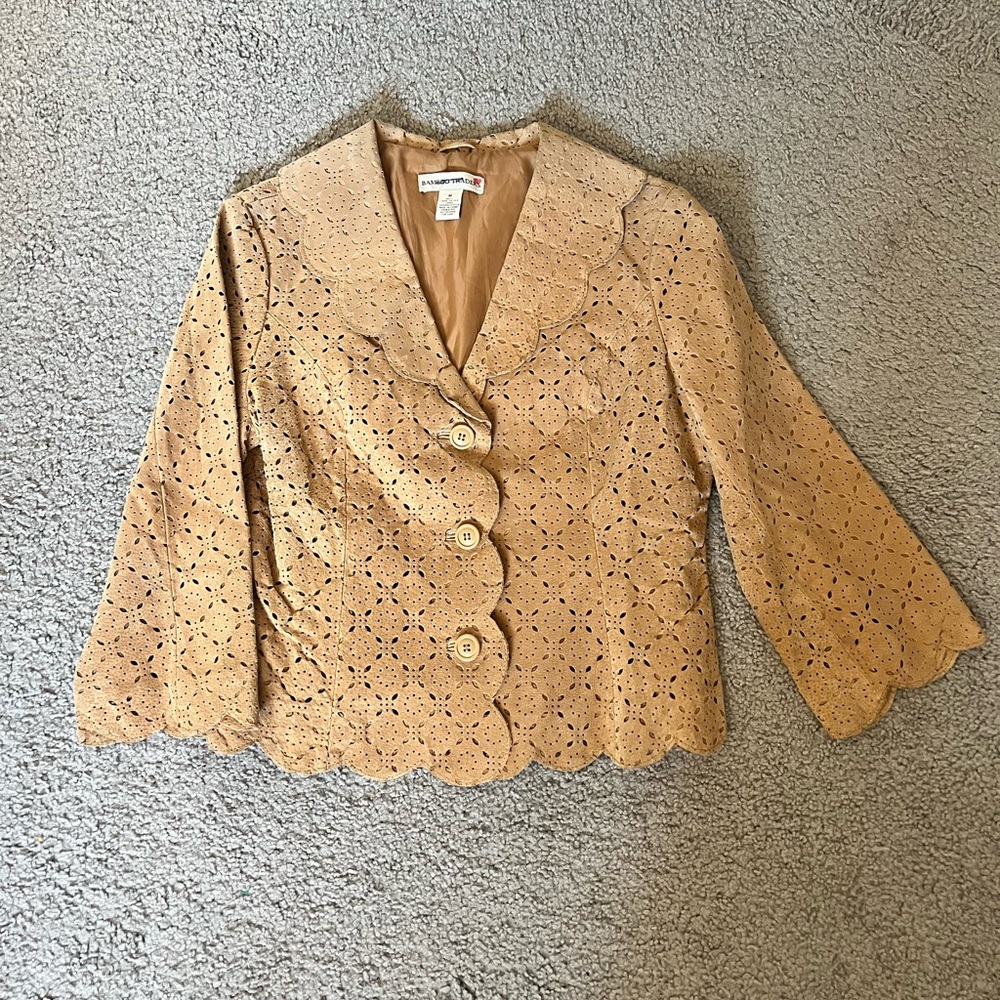 Suede Eyelet Jacket - image 1